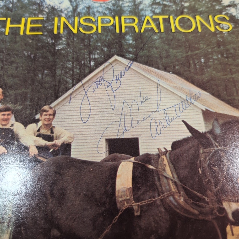 The Inspirations Old Time Singin' Vinyl LP Signed Canaan Records CAS-9718 - Picture 2 of 4